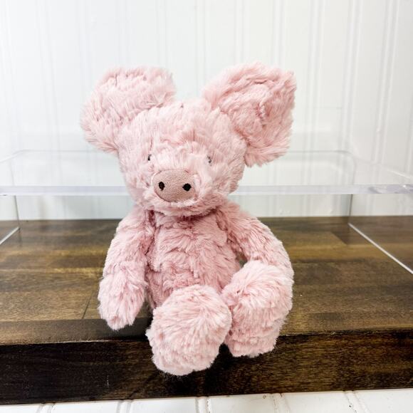 Jellycat Squiggle Piglet 9" Pink Pig Plush Toy w/ Big Ears Retired London - Picture 5 of 6